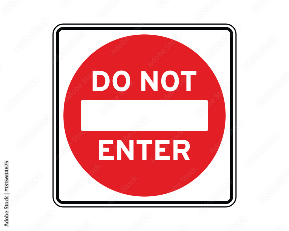 Do Not Enter Traffic Sign High Quality Stock Vectorial Image Do Not Enter Traffic Sign High Quality Stock Vectorial Image