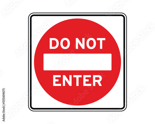 Do Not Enter Traffic Sign High Quality Stock Vectorial Image
