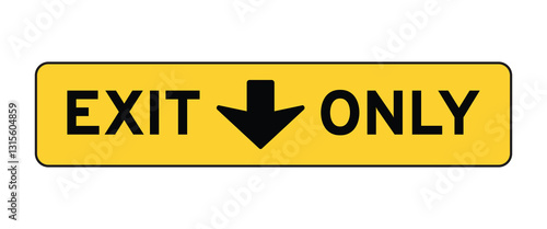 Must Exit Lane Sign High Quality Stock Vectorial Image