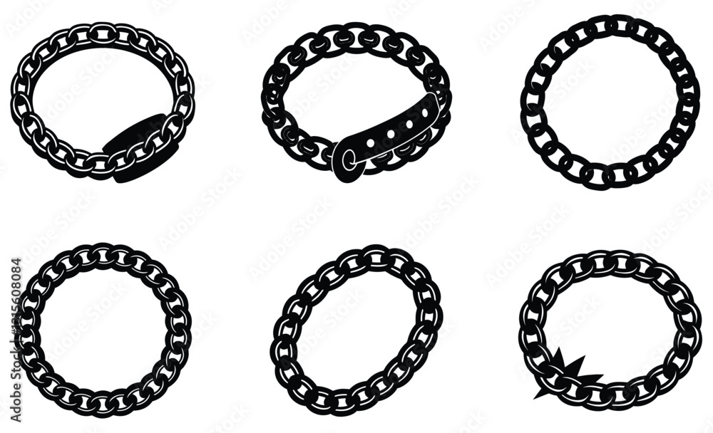 Chain Belt silhouette vector Chain Belt silhouette vector