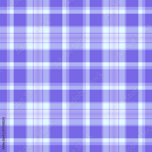 Advertising texture tartan pattern, custom fabric vector seamless. Mosaic plaid background check textile in light and indigo colors.