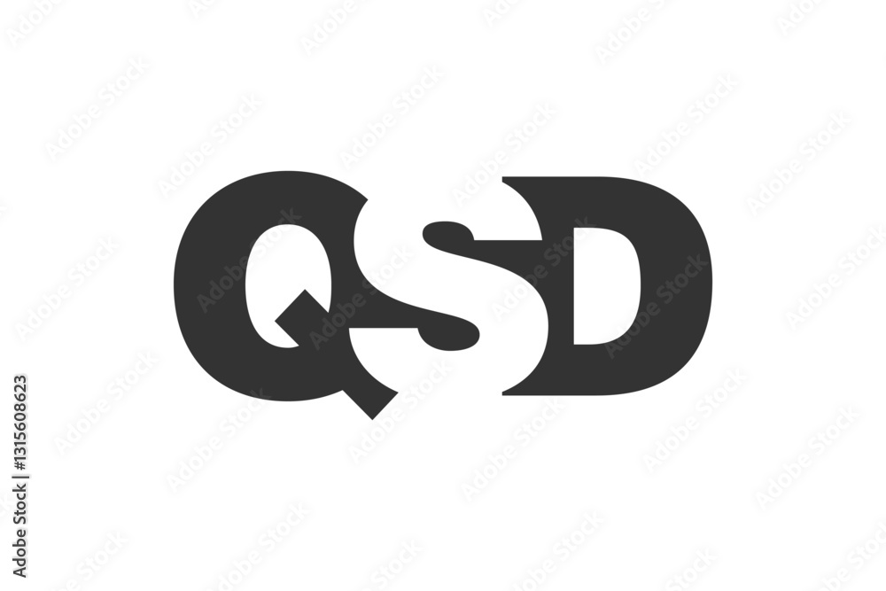 QSD logo design. Initial letter Q S D bold font style for tech startups, consulting, corporate branding. Creative company name, headlines typography identity, trendy logotype. QSD logo design. Initial letter Q S D bold font style for tech startups, consulting, corporate branding. Creative company name, headlines typography identity, trendy logotype.