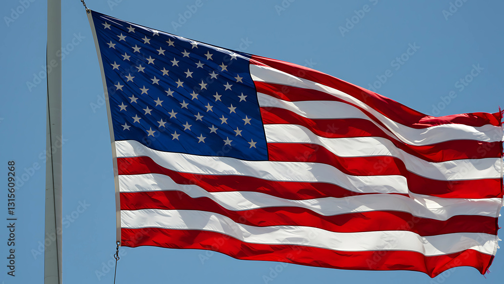 Fototapeta premium A photograph of american flag flying Generated Ai, 98707
