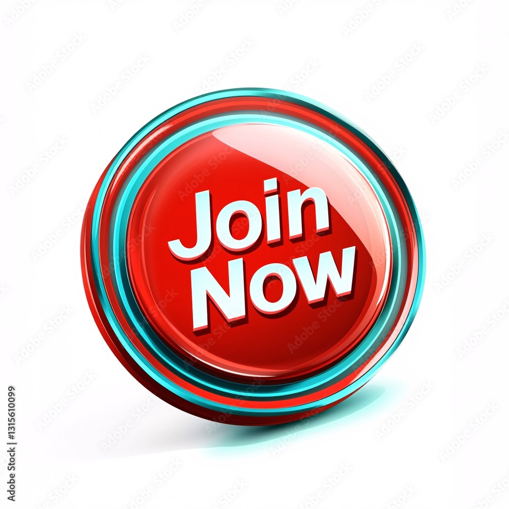 Animated Join Now Button with Motion Blur Effect Isolated on White Background Animated Join Now Button with Motion Blur Effect Isolated on White Background