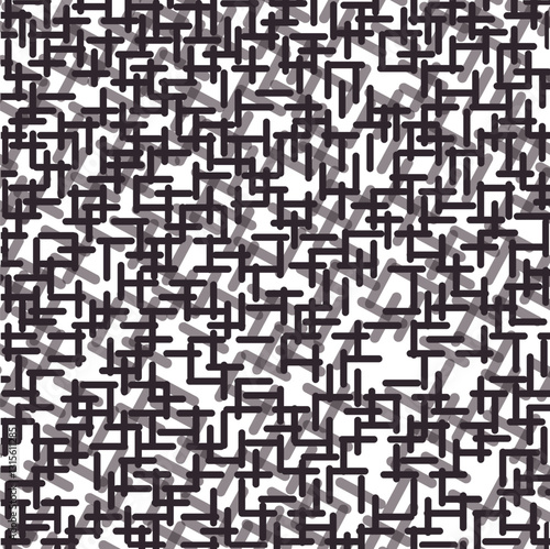 Imitation of a small labyrinth with oblique shadows at the bottom. A dungeon layout or a floor plan of a building.