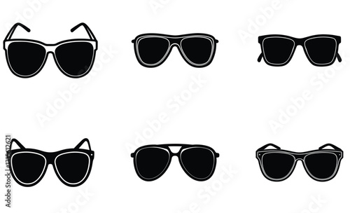 Oversized Sunglasses silhouette vector
