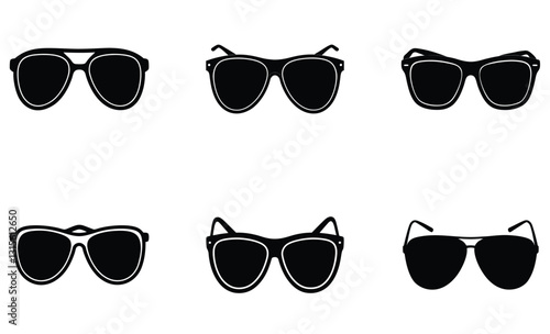 Oversized Sunglasses silhouette vector