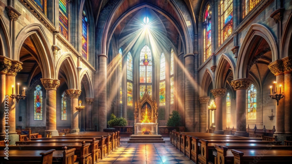 Grand cathedral interior with stunning architecture showcasing intricate details and high ceilings Grand cathedral interior with stunning architecture showcasing intricate details and high ceilings