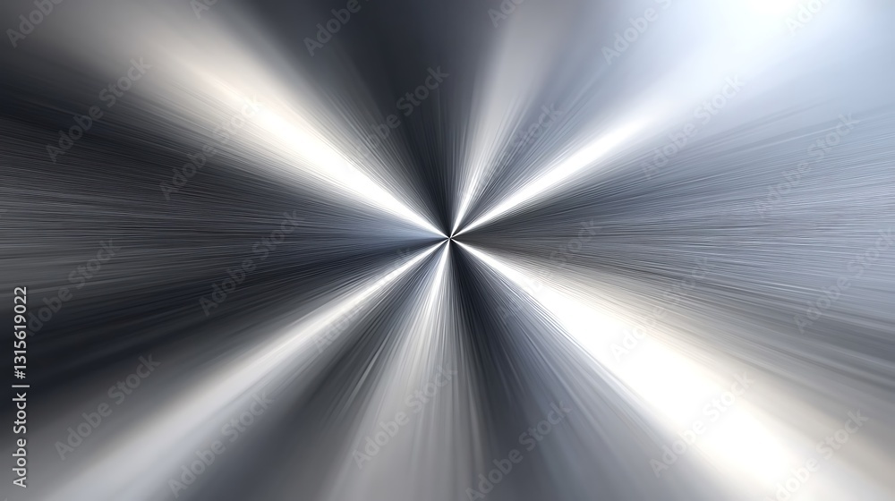A reflective metallic surface with radial lines emanating from the center A reflective metallic surface with radial lines emanating from the center