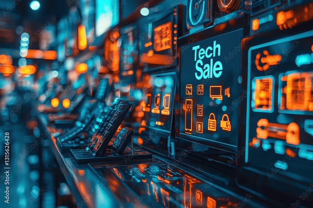 custom made wallpaper toronto digitalTech Sale Display with Gadgets and Electronics