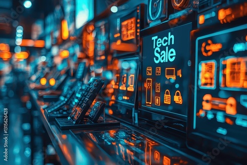 Wallpaper Mural Tech Sale Display with Gadgets and Electronics Torontodigital.ca