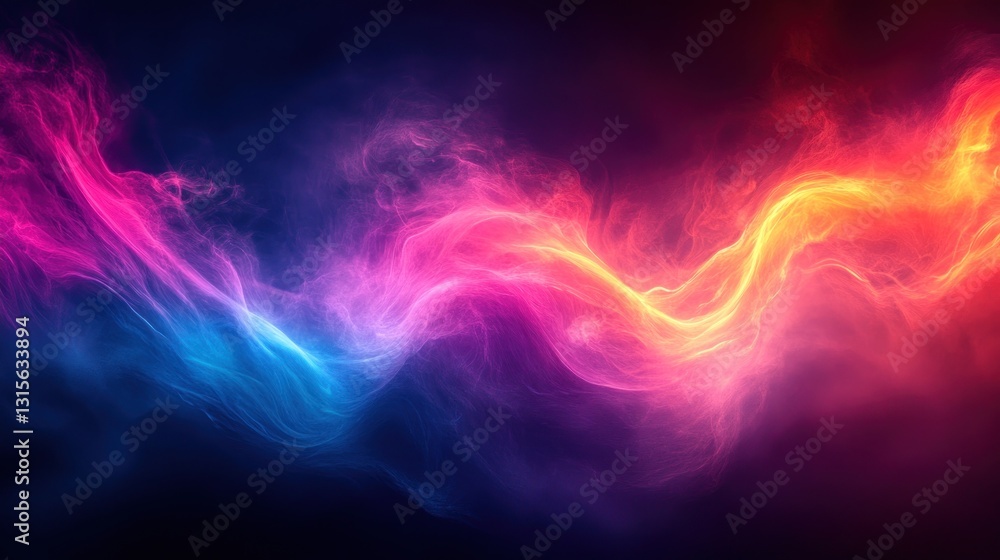 Obraz premium Colorful smoke swirls abstract background