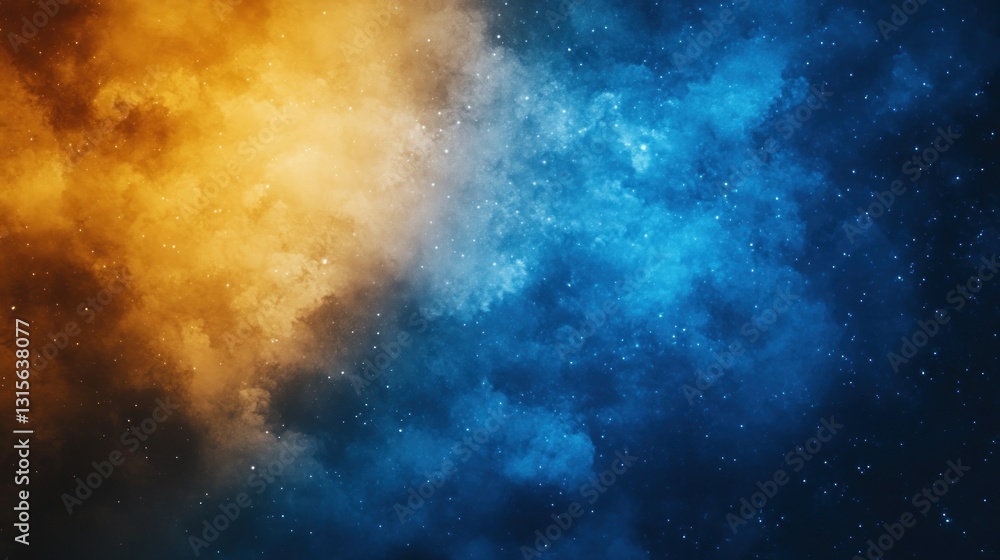 Obraz premium Cosmic Cloudscape Divided by Fire and Ice