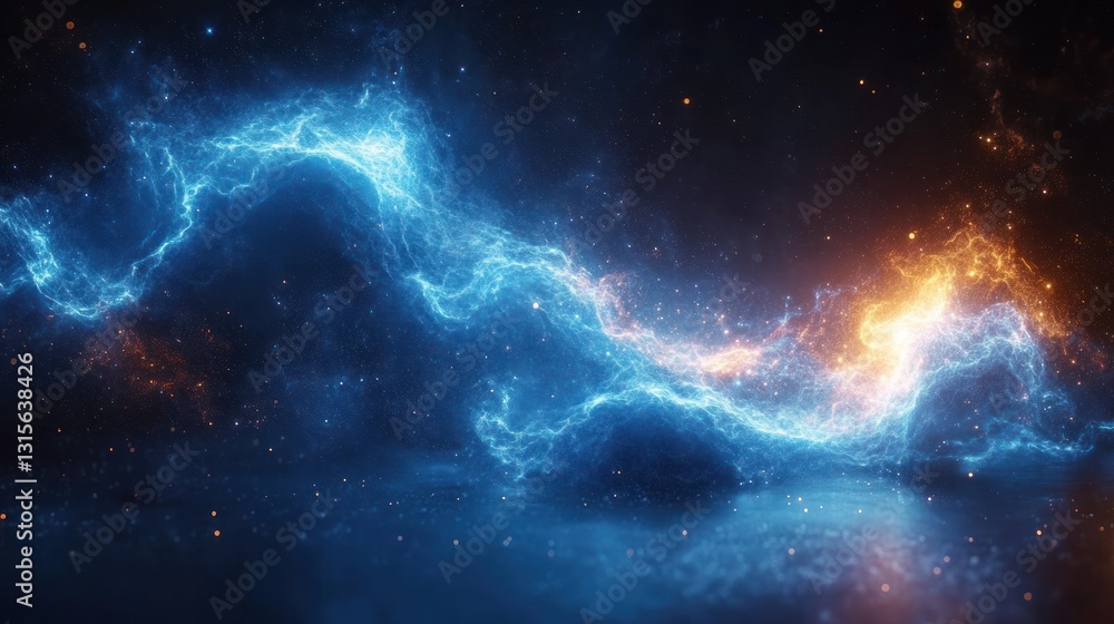 Cosmic energy flows in nebula