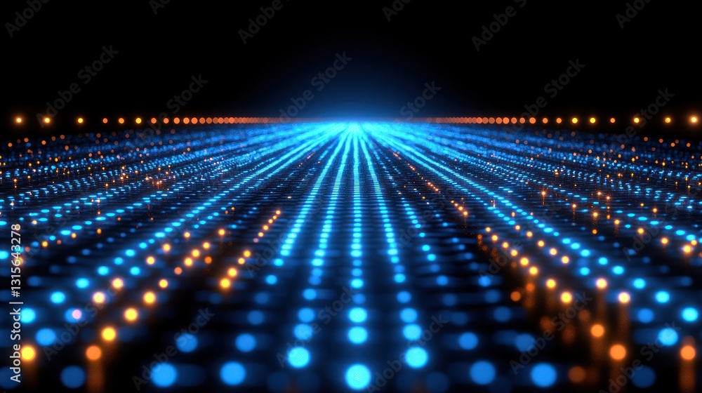 Fototapeta premium Digital Pathway in Dark Space