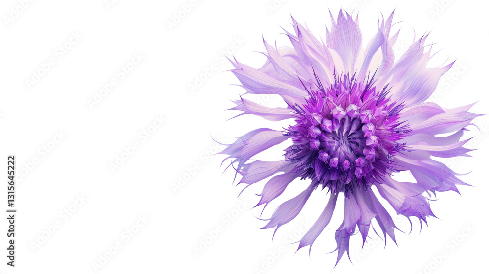 Purple flower blooming with transparent background Purple flower blooming with transparent background