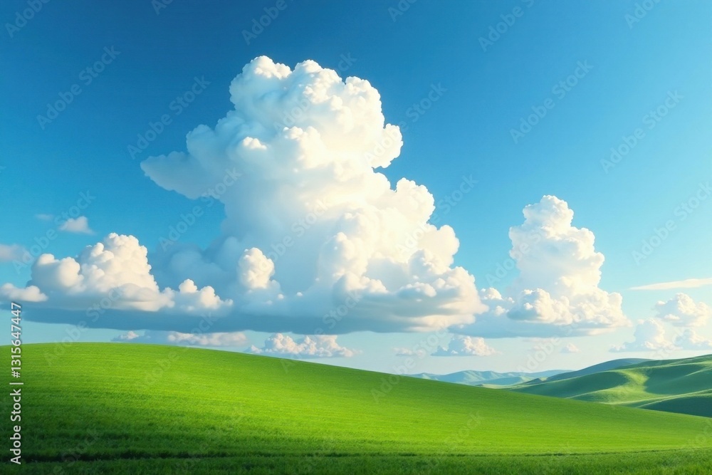 A wispy cloud drifts across a serene landscape, hazy, serenity, cloudy A wispy cloud drifts across a serene landscape, hazy, serenity, cloudy