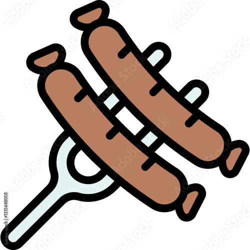 grilled sausage icon