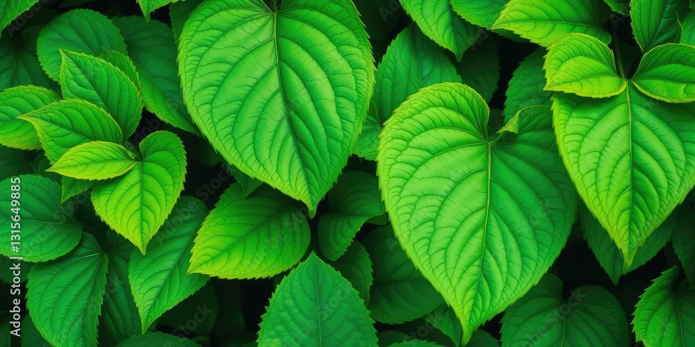 Lush green leaves, vibrant textures, intricate details, isolated, branch, green Lush green leaves, vibrant textures, intricate details, isolated, branch, green