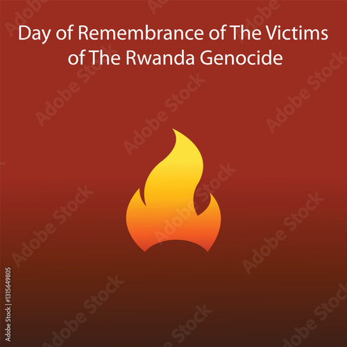 illustration vector graphic of fire that burns orange red, perfect for international day, remembrance, the victims, the rwanda genocide, celebrate, greeting card, etc.