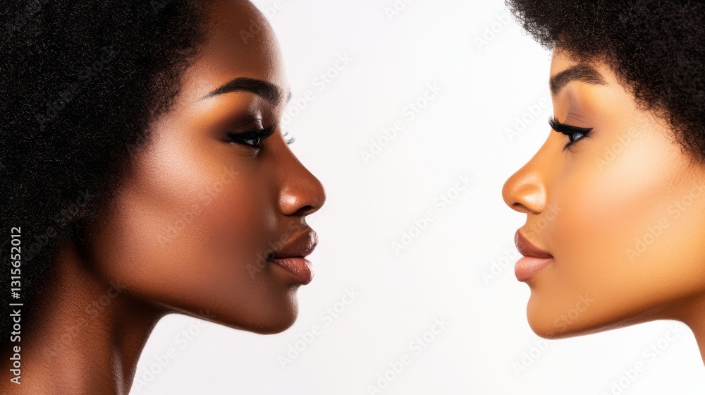 close up of a happy african american woman with curly hair free from postpartum hair loss. close up of a happy african american woman with curly hair free from postpartum hair loss.