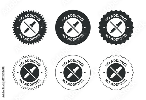Additives free icon design illustration. No additives symbol for food packaging