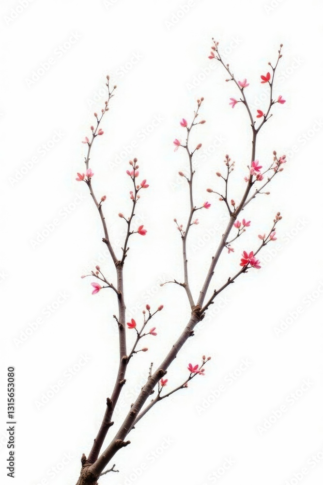 Delicate branches with intricate knots isolated on white background, elegant, clean, simple Delicate branches with intricate knots isolated on white background, elegant, clean, simple