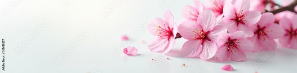 delicate cherry blossoms on a pristine white surface, cherry, flowers delicate cherry blossoms on a pristine white surface, cherry, flowers