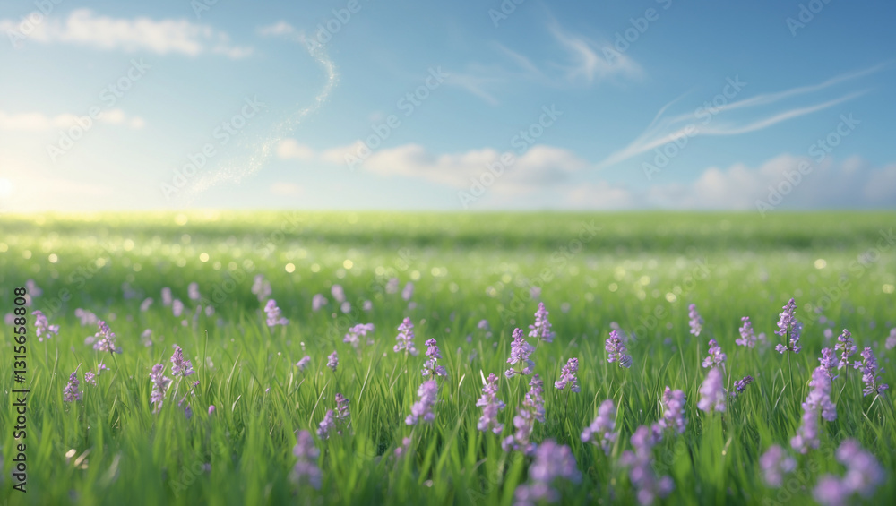 Green field and blue sky Green field and blue sky