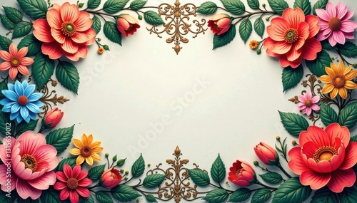 Decorative floral motifs with intricate details , ornaments, vector, graphics