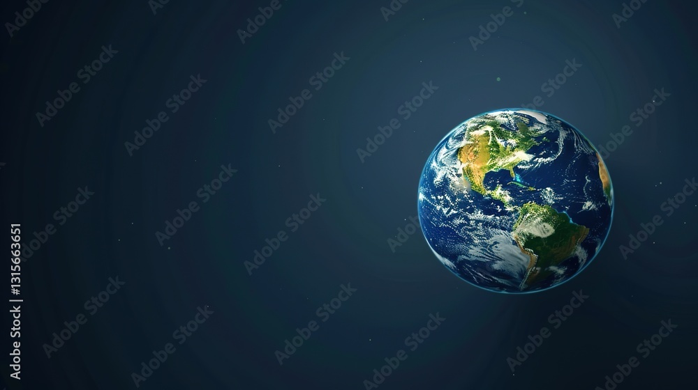 Fototapeta premium Simple Background of Earth Day: Tracing the Source from the Germination of Ideas to Global Actions