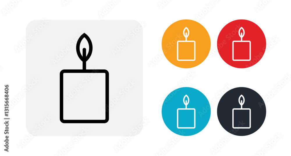Candle outline icon illustration isolated vector sign symbol Candle outline icon illustration isolated vector sign symbol