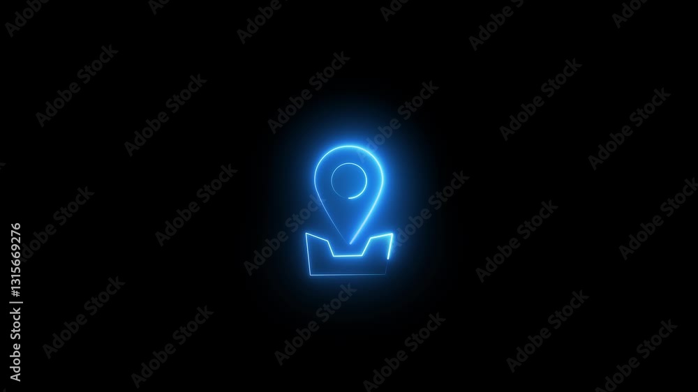 Animated location icon. GPS location pointer animation. Animated location icon. GPS location pointer animation.