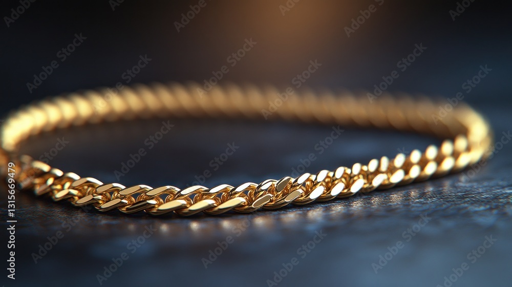 Gold chain necklace studio shot Gold chain necklace studio shot