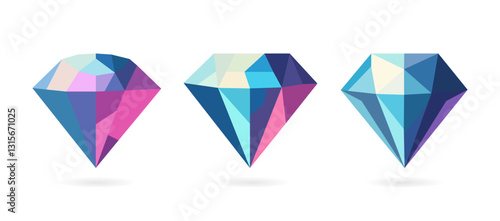 Colorful geometric diamonds created with vibrant shades 