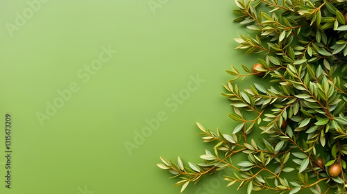 Olive green wall background