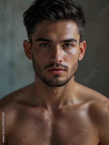 hombre joven en espejo salud mental