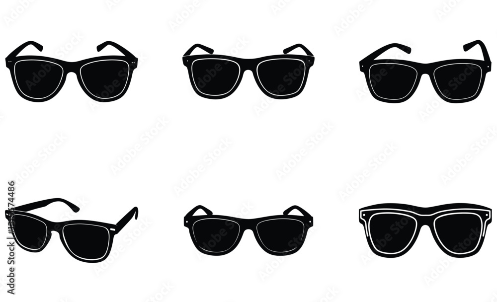 Wayfarer Sunglasses silhouette vector Wayfarer Sunglasses silhouette vector