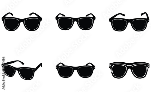 Wayfarer Sunglasses silhouette vector