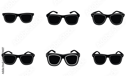 Wayfarer Sunglasses silhouette vector