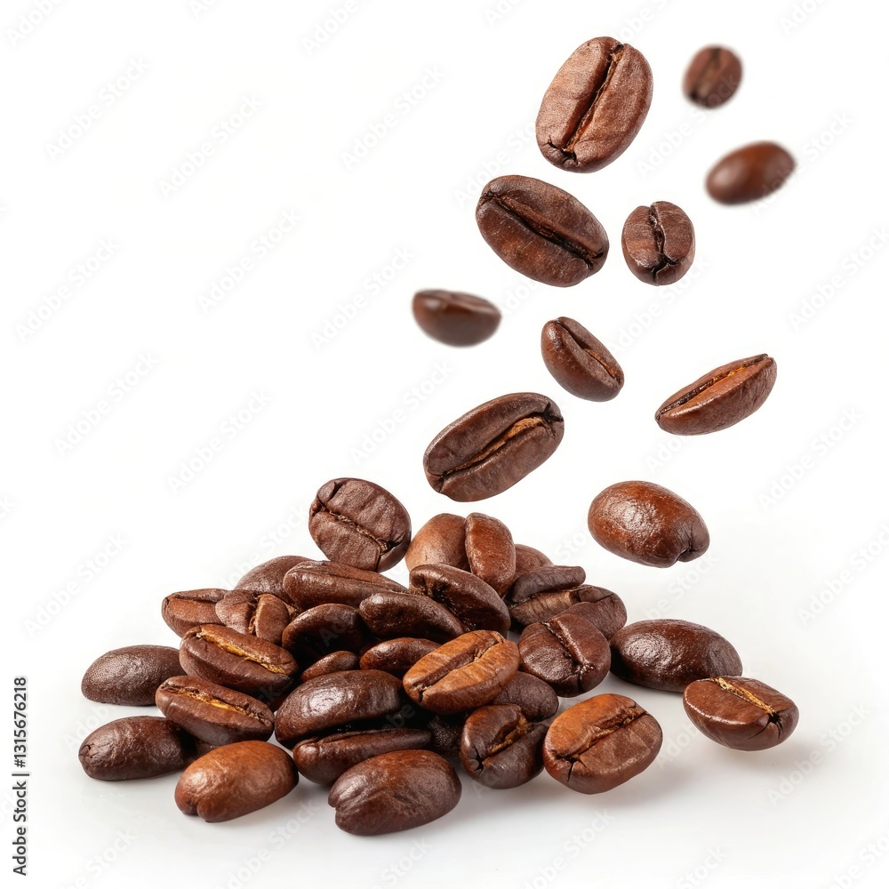 coffee beans on white background coffee beans on white background