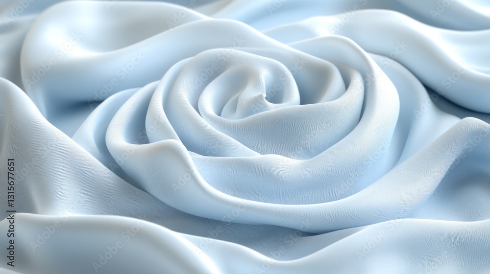 Obraz premium Light Blue Fabric Drape, Abstract Texture