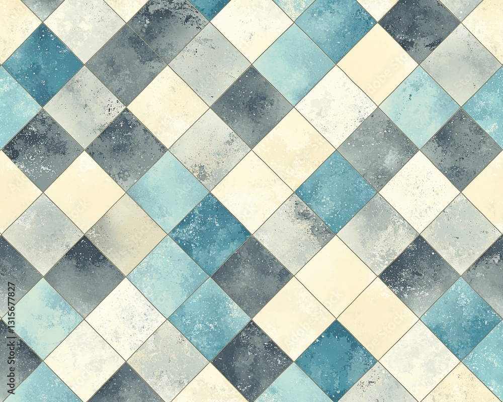 Fototapeta premium Vintage patterned tile floor