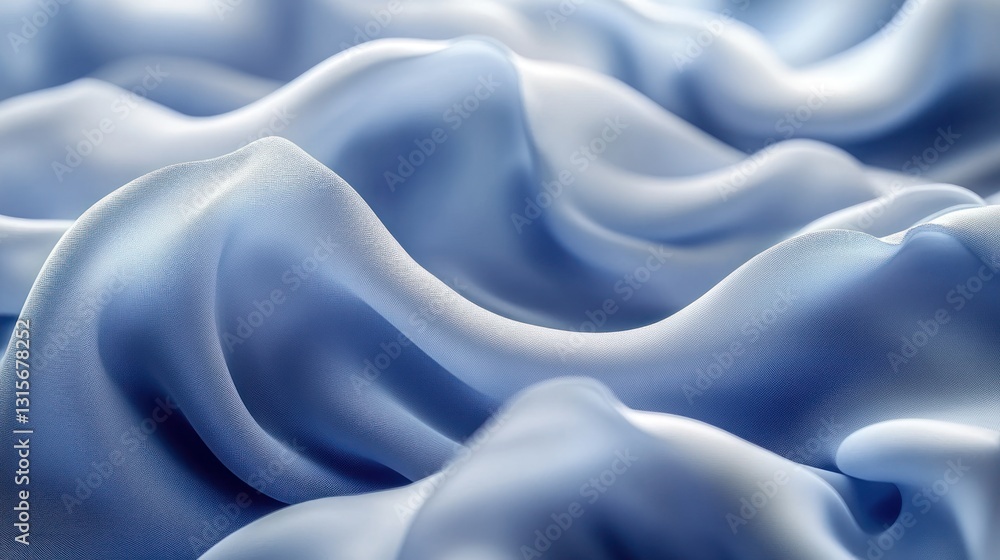 Obraz premium Light Blue Fabric Drape Closeup