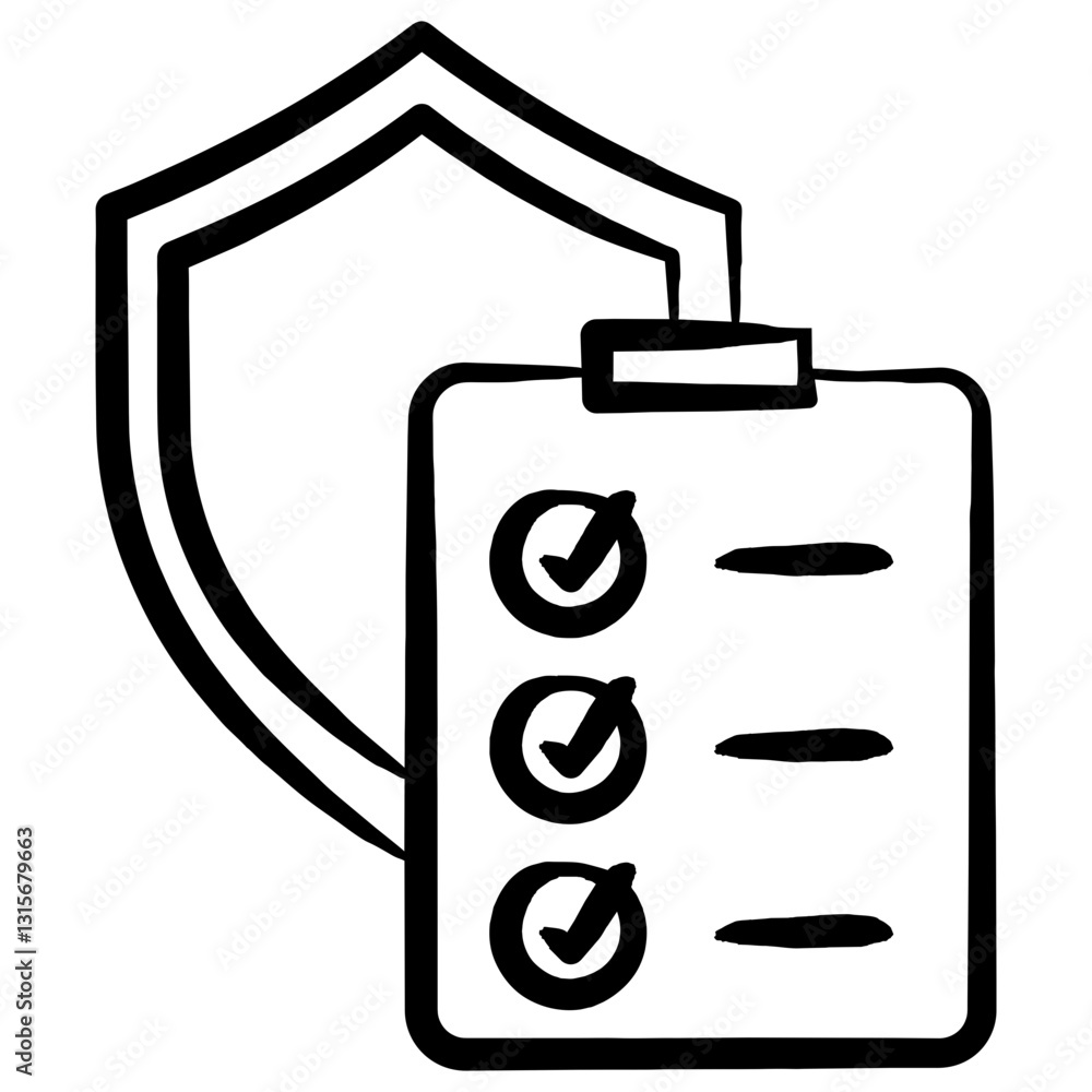 Obraz premium Safety Checklist Icon
