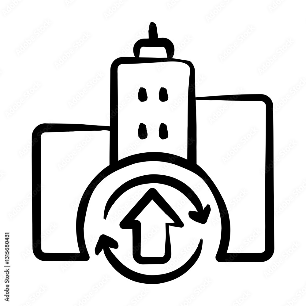 Obraz premium Rebuilding Infrastructure Icon