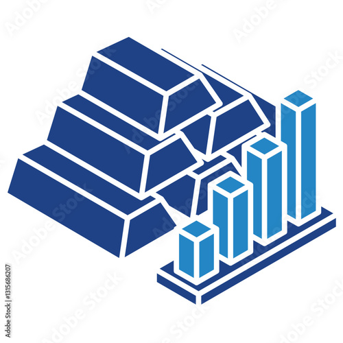 Commodity isometric 3d, dual tone color, mini illustration icon, use for modern concept, UI or UX kit, web and app development. related to business, finance, economy.