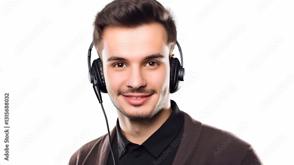 Smiling Customer Service Agent Studio Portrait. Smiling Customer Service Agent Studio Portrait.