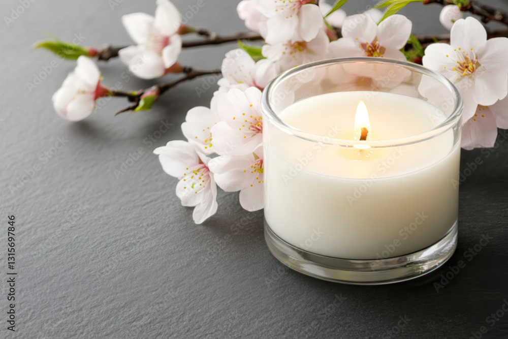Aroma candles with sakura scent Aroma candles with sakura scent