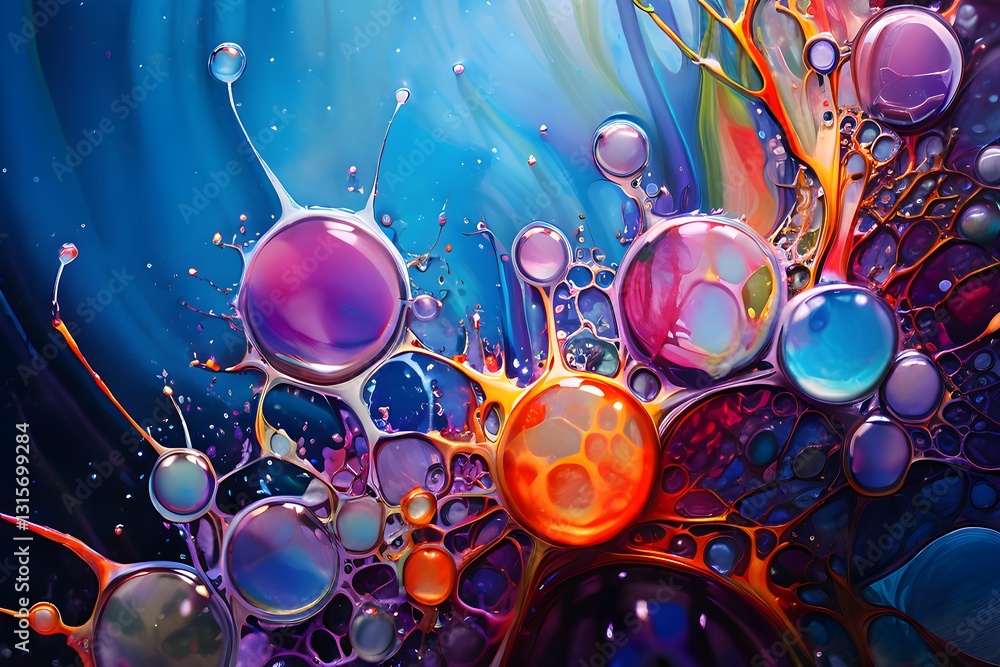 Fototapeta premium abstract colorful background with bubbles